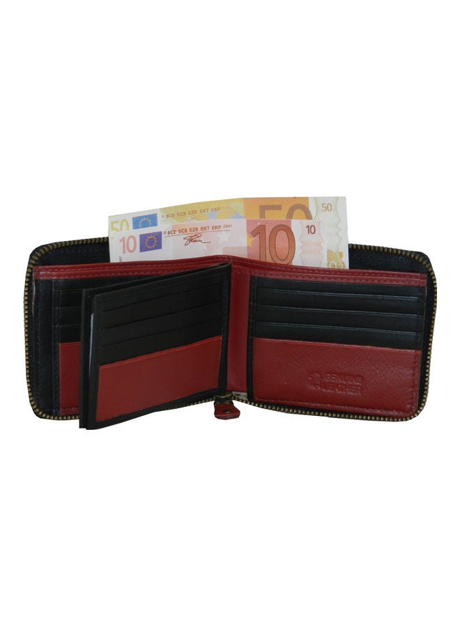 LAVERI LEATHER - Genuine Leather Designer Wallet With Full Zipper Black - Image 1