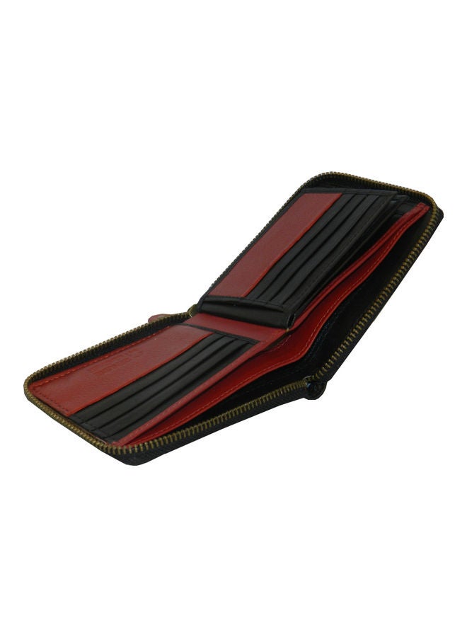 LAVERI LEATHER - Genuine Leather Designer Wallet With Full Zipper Black - Image 1