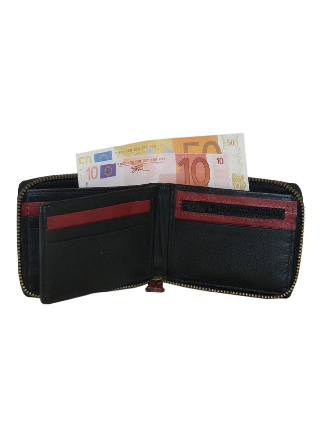 LAVERI LEATHER Genuine Leather Designer Wallet With Full Zipper Black - Image 3