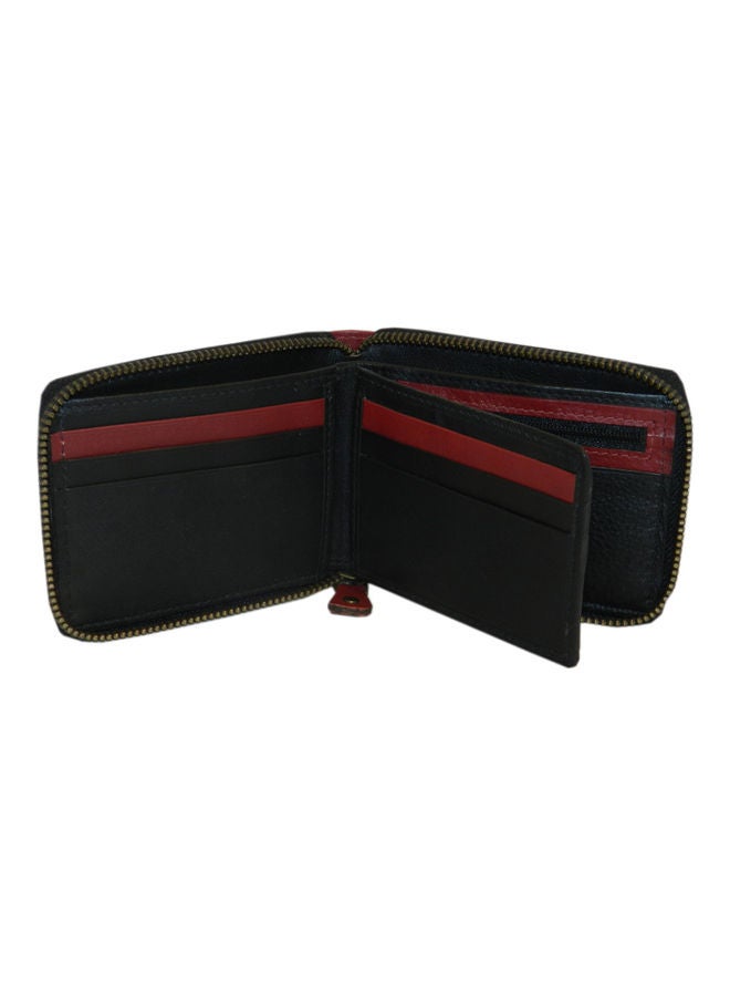 LAVERI LEATHER Genuine Leather Designer Wallet With Full Zipper Black - Image 4