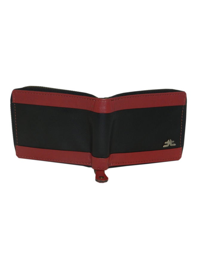 LAVERI LEATHER Genuine Leather Designer Wallet With Full Zipper Black - Image 2