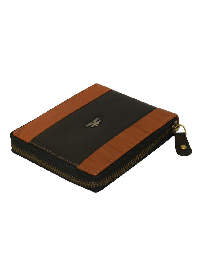 LAVERI LEATHER Genuine Leather Designer Wallet With Full Zipper Black - Image 4