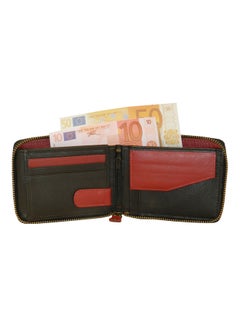 LAVERI LEATHER Genuine Leather Designer Wallet With Full Zipper Black  - Image 3