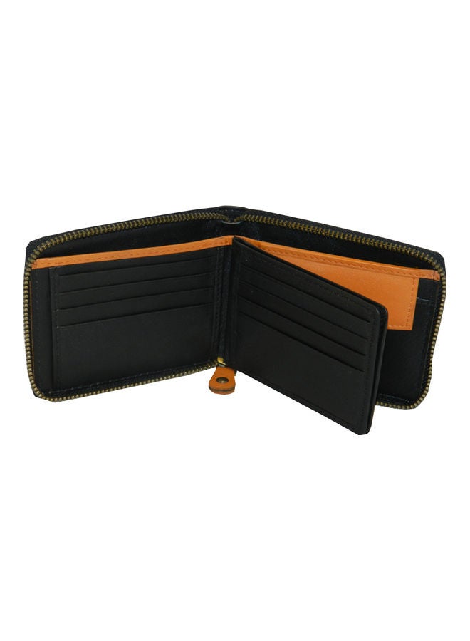LAVERI LEATHER Genuine Leather Designer Wallet With Full Zipper Black - Image 5