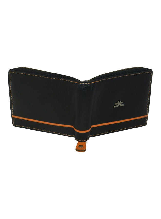 LAVERI LEATHER Genuine Leather Designer Wallet With Full Zipper Black - Image 2