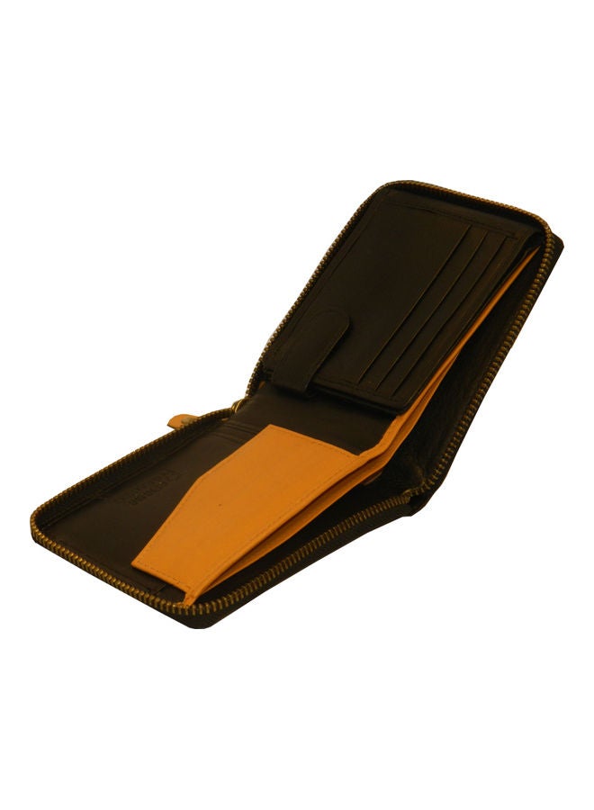 LAVERI LEATHER Genuine Leather Designer Wallet With Full Zipper Black - Image 5