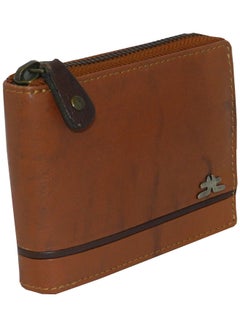 LAVERI LEATHER Genuine Leather Designer Wallet With Full Zipper Rust  - Image 1