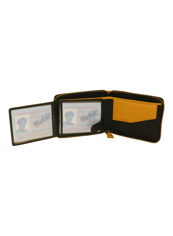 LAVERI LEATHER Genuine Leather Designer Wallet With Full Zipper Black - Image 4
