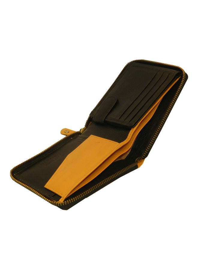 LAVERI LEATHER Genuine Leather Designer Wallet With Full Zipper Black - Image 5