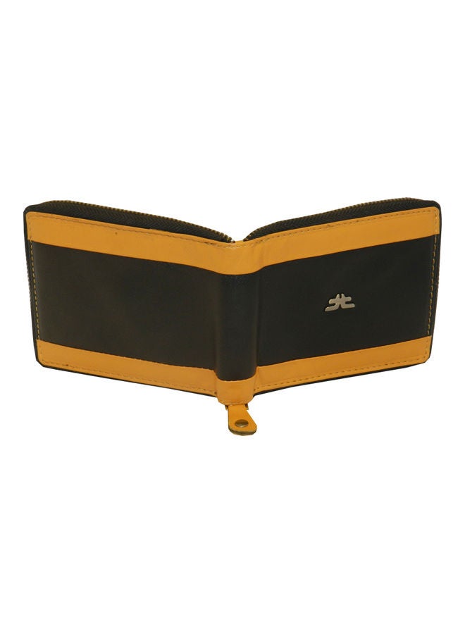 LAVERI LEATHER Genuine Leather Designer Wallet With Full Zipper Black - Image 2