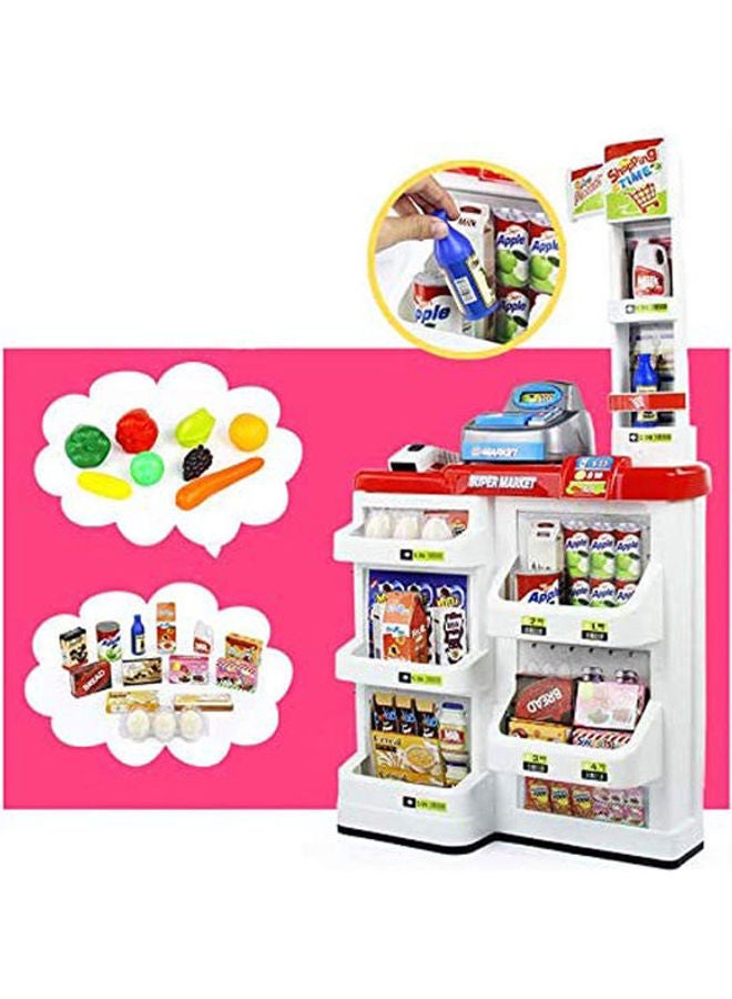 Children 'S Home Supermarket Toy Shopping Cart Cash Register Sets  - Image 2