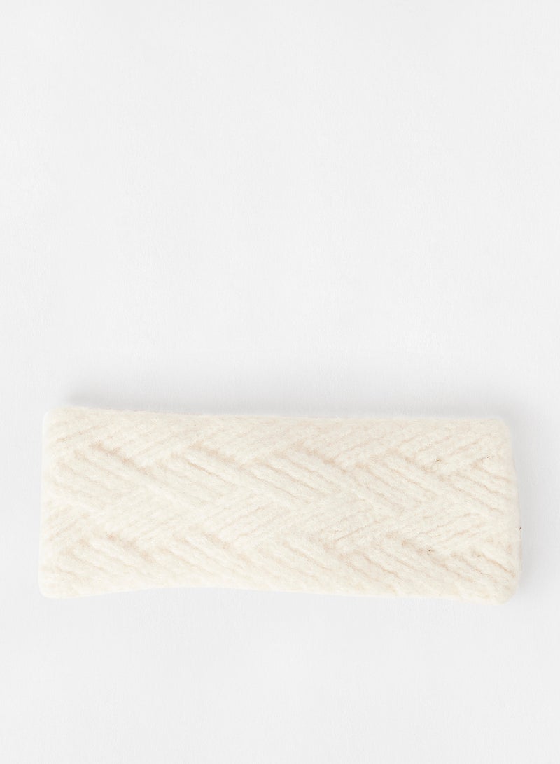 PIECES - Knotted Headband Cream - Image 1