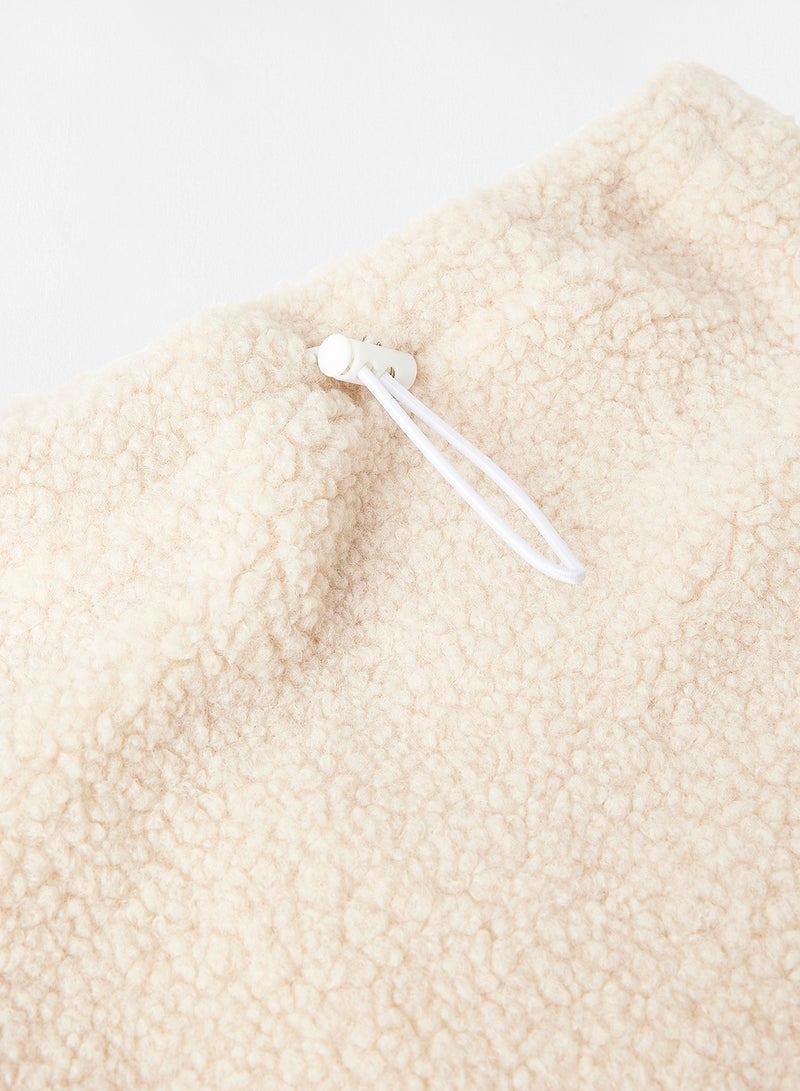 PIECES Drawcord Hijab Cap Beige - Image 3