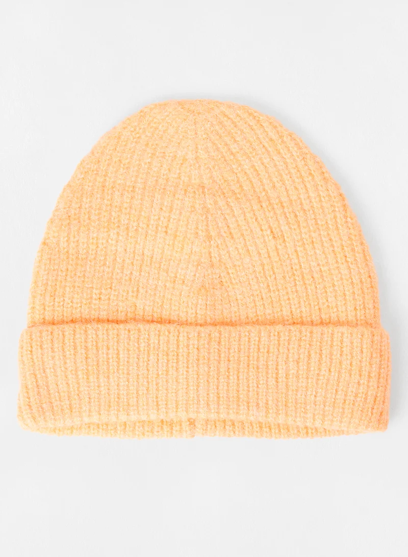 ONLY Knitted Beanie Light Orange