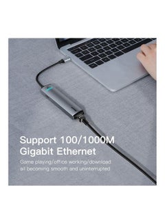 Baseus USB C Hub 6-in-1 USB C with 4K HDMI Adapter 87W PD Charging Port, USB 3.0 Ports*3, RJ45 Gigabit Ethernet port for MacBook/Pro/Air/Chromebook/iPad Pro/Type C Windows Laptops Grey  - Image 5