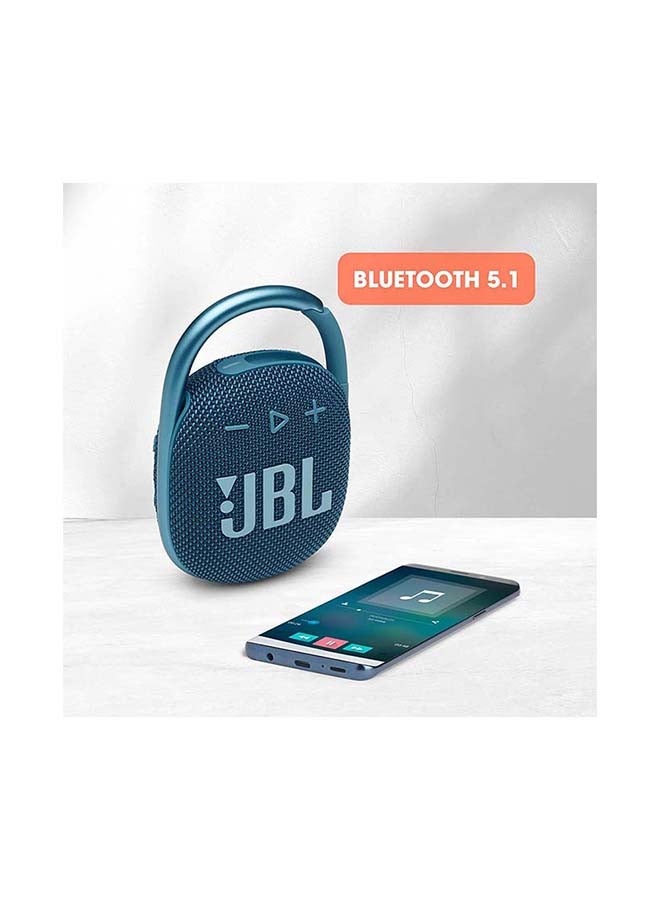JBL - Clip 4 Portable Bluetooth Speaker Blue - Image 1