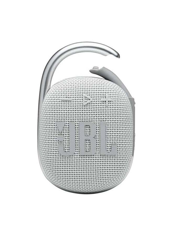 JBL Clip 4 Waterproof Ultra-Portable Bluetooth Speaker White  - Image 1