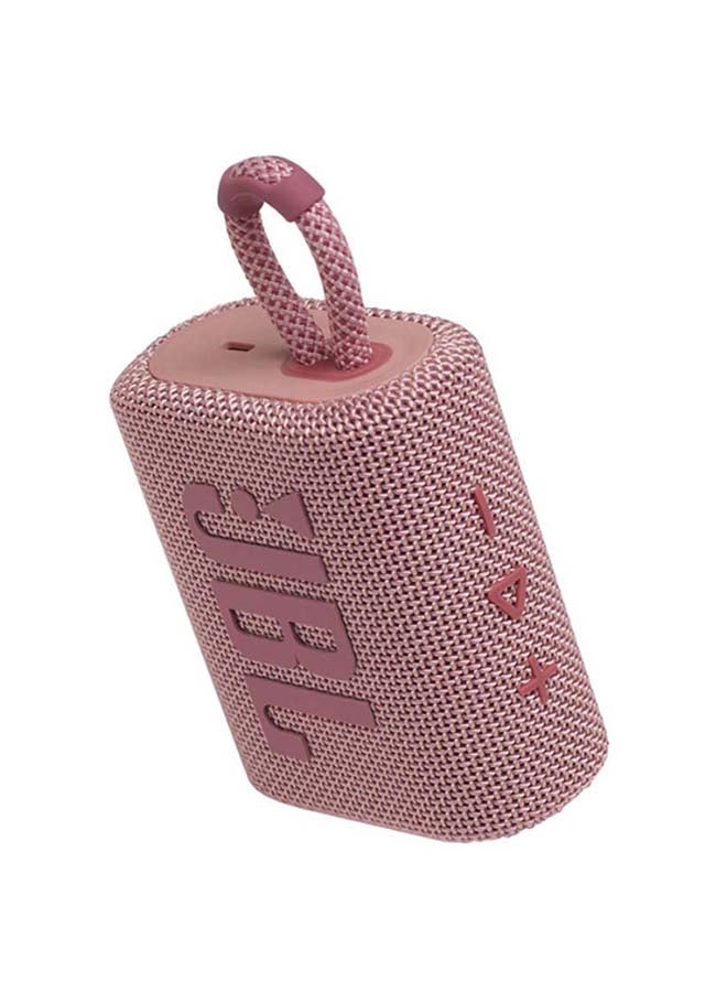 Go 3 Portable Bluetooth Speaker Pink