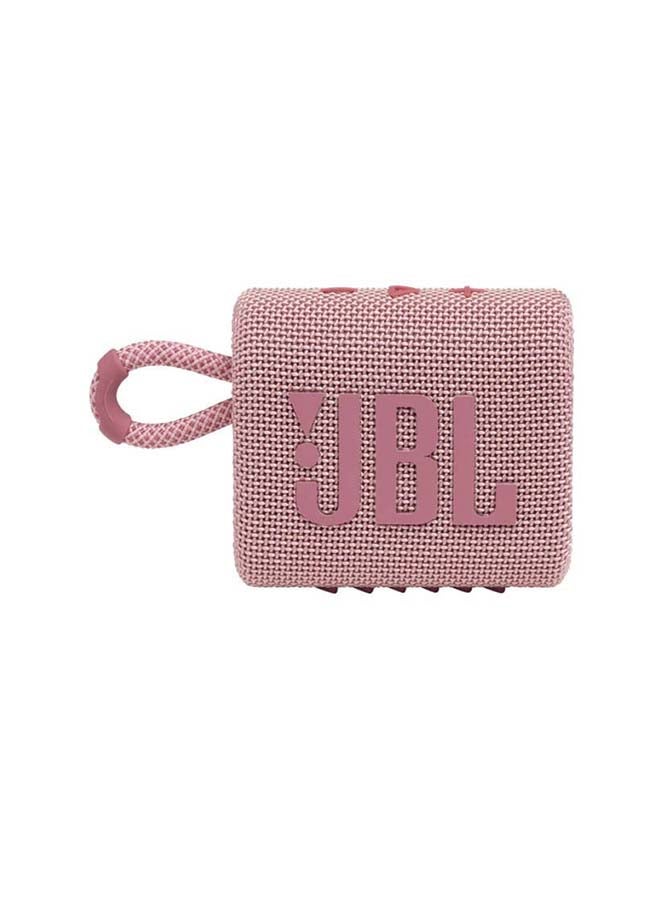 Go 3 Portable Bluetooth Speaker Pink