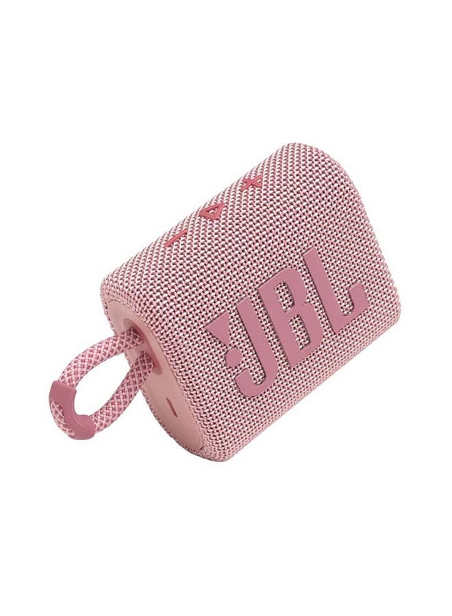 Go 3 Portable Bluetooth Speaker Pink
