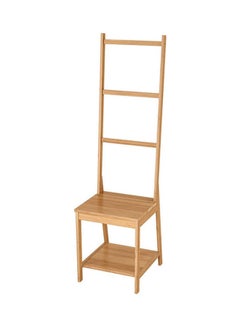 Chair With Towel Rack Bamboo Wooden 39 X 44 X 140cm