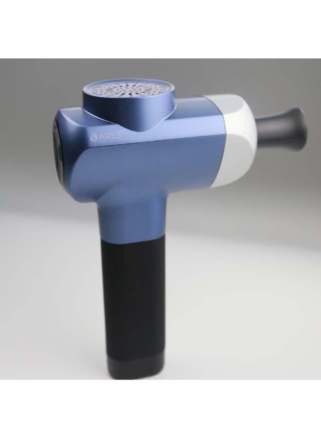 ARES Ufitness-2 Gun Massager 5 Speed Level 4 Detachable Heads Battery 3 Cell 2500Mah, 3H 5Hs With Storage Bag, Blue  - Image 2