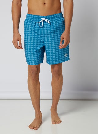 Diamond Checkerboard Swim Shorts Blue - v1637592928/N50269475V_1