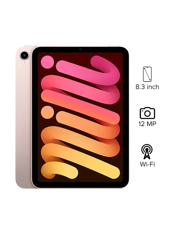 Apple - iPad Mini 2021 (6th Generation) 8.3-Inch, 64GB, WiFi, Pink With Facetime - Middle East Version - Image 1