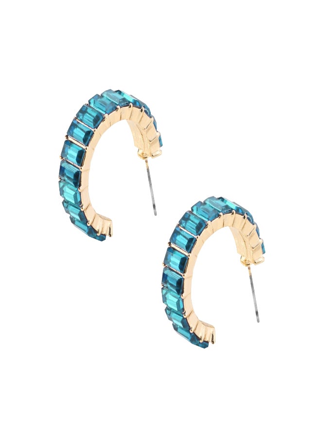 AIWANTO - Alissa Stone Embellished Cuff Earrings - Image 1