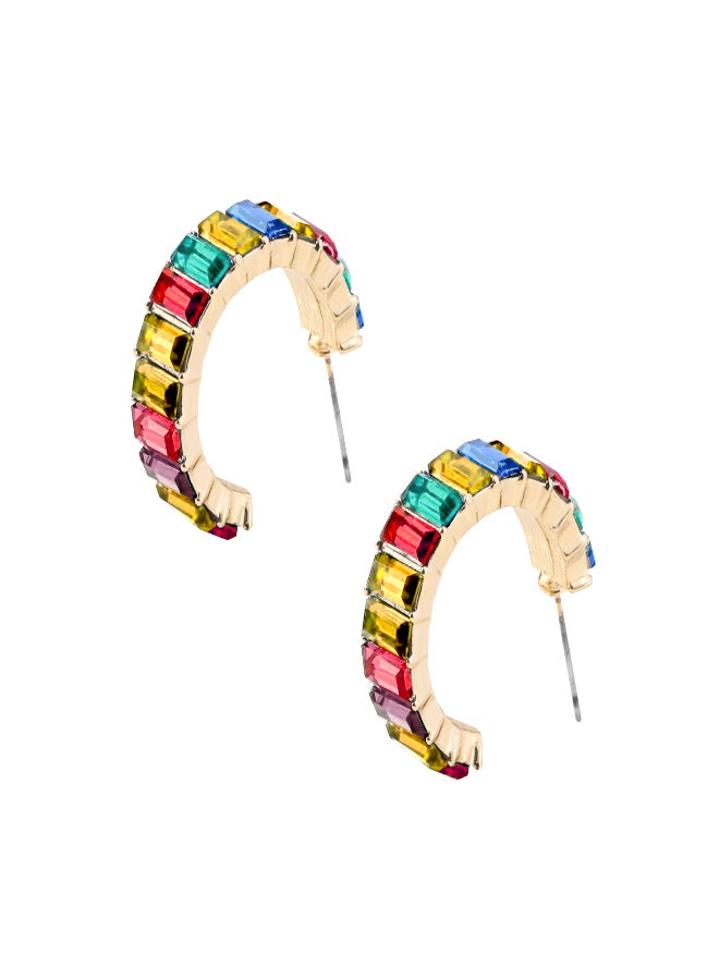 AIWANTO - Alissa Stone Embellished Cuff Earrings - Image 1