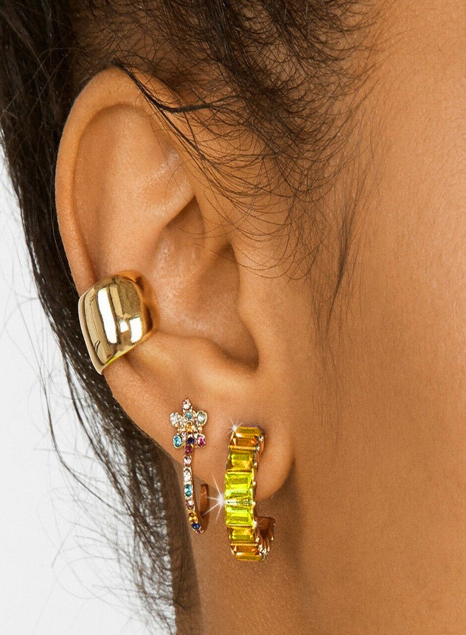 AIWANTO Alissa Stone Embellished Cuff Earrings  - Image 3