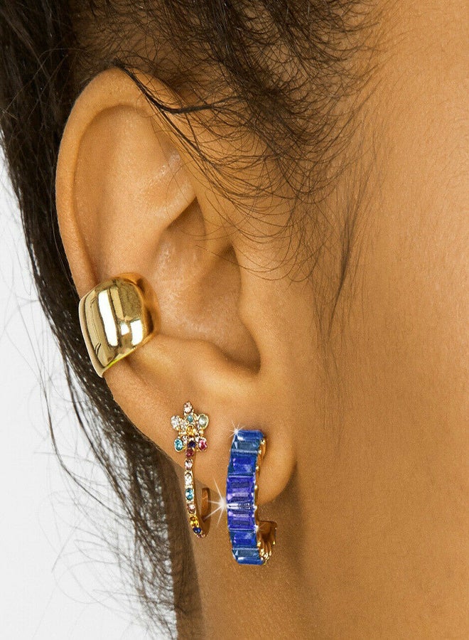 AIWANTO Alissa Stone Embellished Cuff Earrings - Image 3