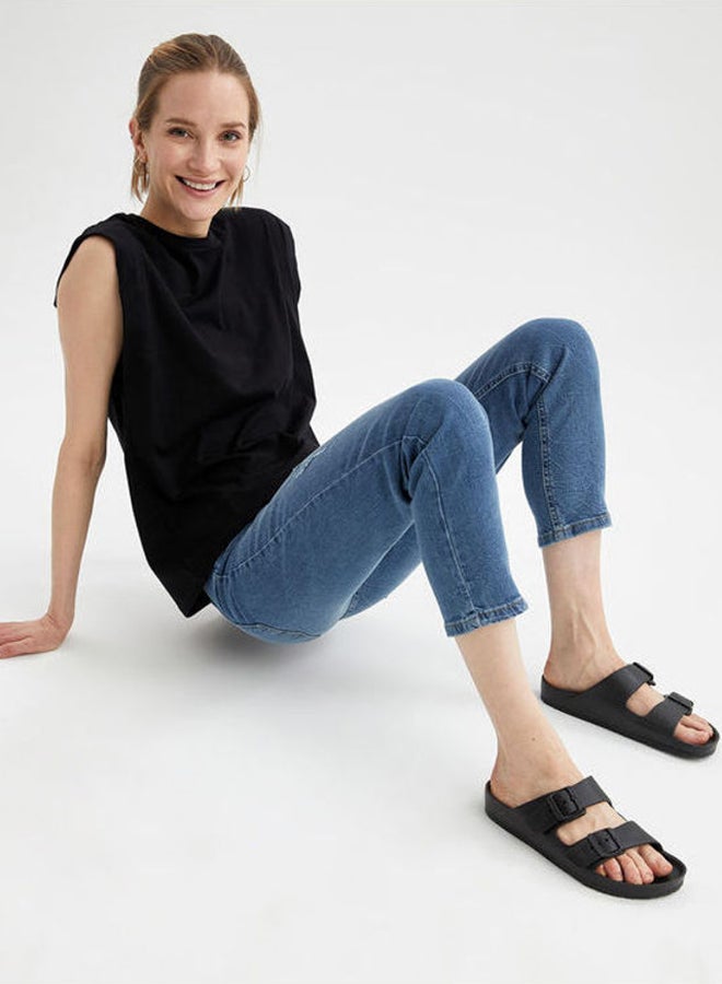 DeFacto - Casual Comfortable Buckle Detail Slip-On Arabic Sandals Black - Image 1