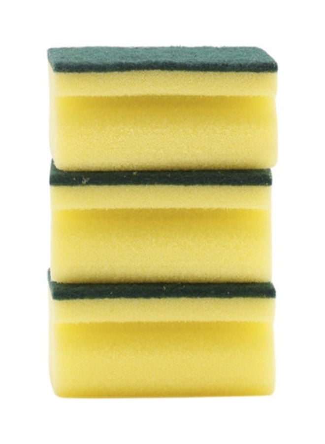 كلاسي تاتش مجموعة إسفنجات لتنظيف المطبخ مكونة من 3 قطع أصفر/ أخضر 21x10x5سم - Image 2