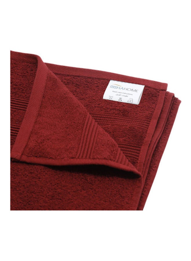 RISHAHOME Luxury Collection Hand Towel Maroon 70x140cm  - Image 3