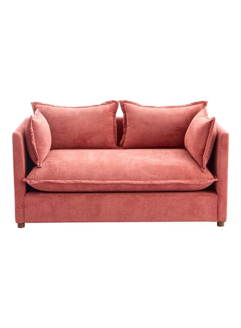 ebb & flow - Sofa Luxurious - Wood Couch - 2 Seater Relaxing Sofa Light Brick 1770 x 990 x 693mm - Image 1