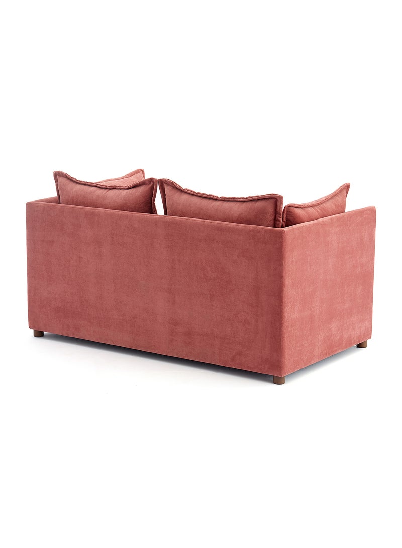 ebb & flow - Sofa Luxurious - Wood Couch - 2 Seater Relaxing Sofa Light Brick 1770 x 990 x 693mm - Image 1