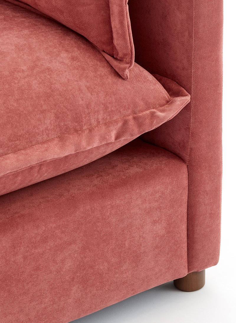 ebb & flow - Sofa Luxurious - Wood Couch - 2 Seater Relaxing Sofa Light Brick 1770 x 990 x 693mm - Image 1