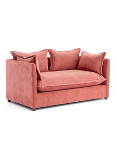 Sofa Luxurious - Wood Couch - 2 Seater Relaxing Sofa Light Brick 1770 x 990 x 693mm