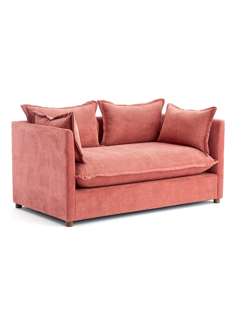 ebb & flow - Sofa Luxurious - Wood Couch - 2 Seater Relaxing Sofa Light Brick 1770 x 990 x 693mm - Image 1