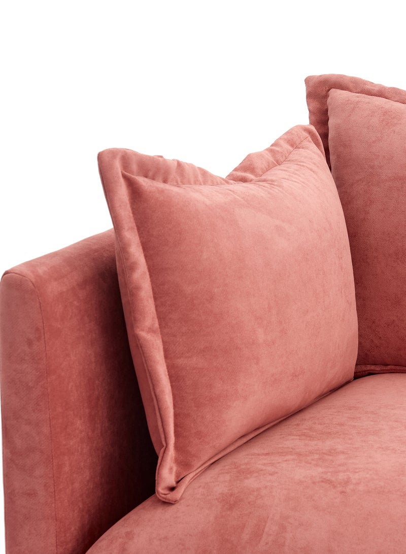 ebb & flow - Sofa Luxurious - Wood Couch - 2 Seater Relaxing Sofa Light Brick 1770 x 990 x 693mm - Image 1