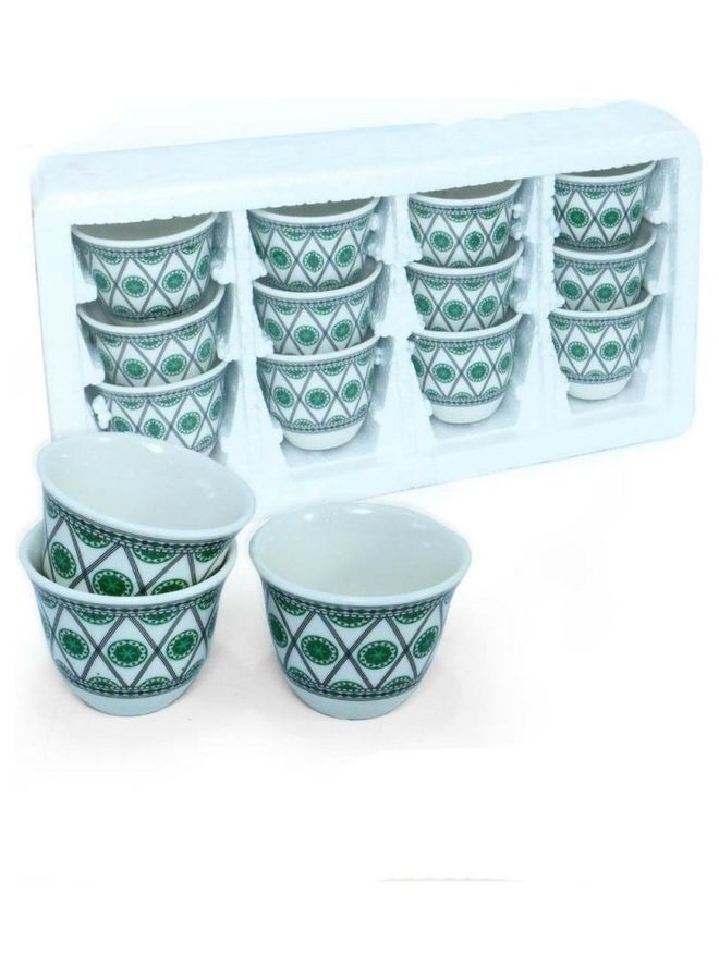 12-Piece Coffee Cup Set Multicolour 15cm