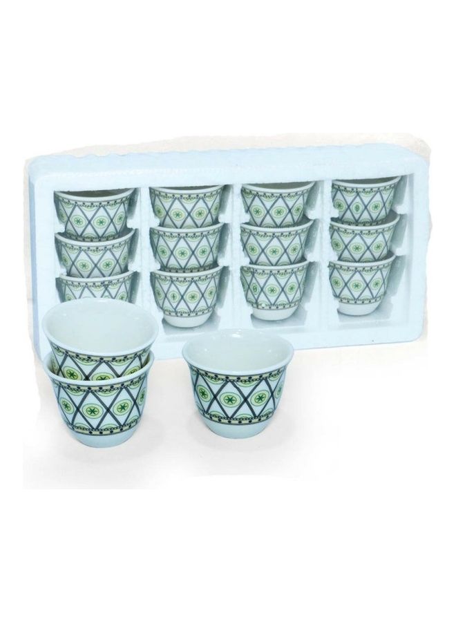 12-Piece Coffee Cup Set Multicolour 15cm