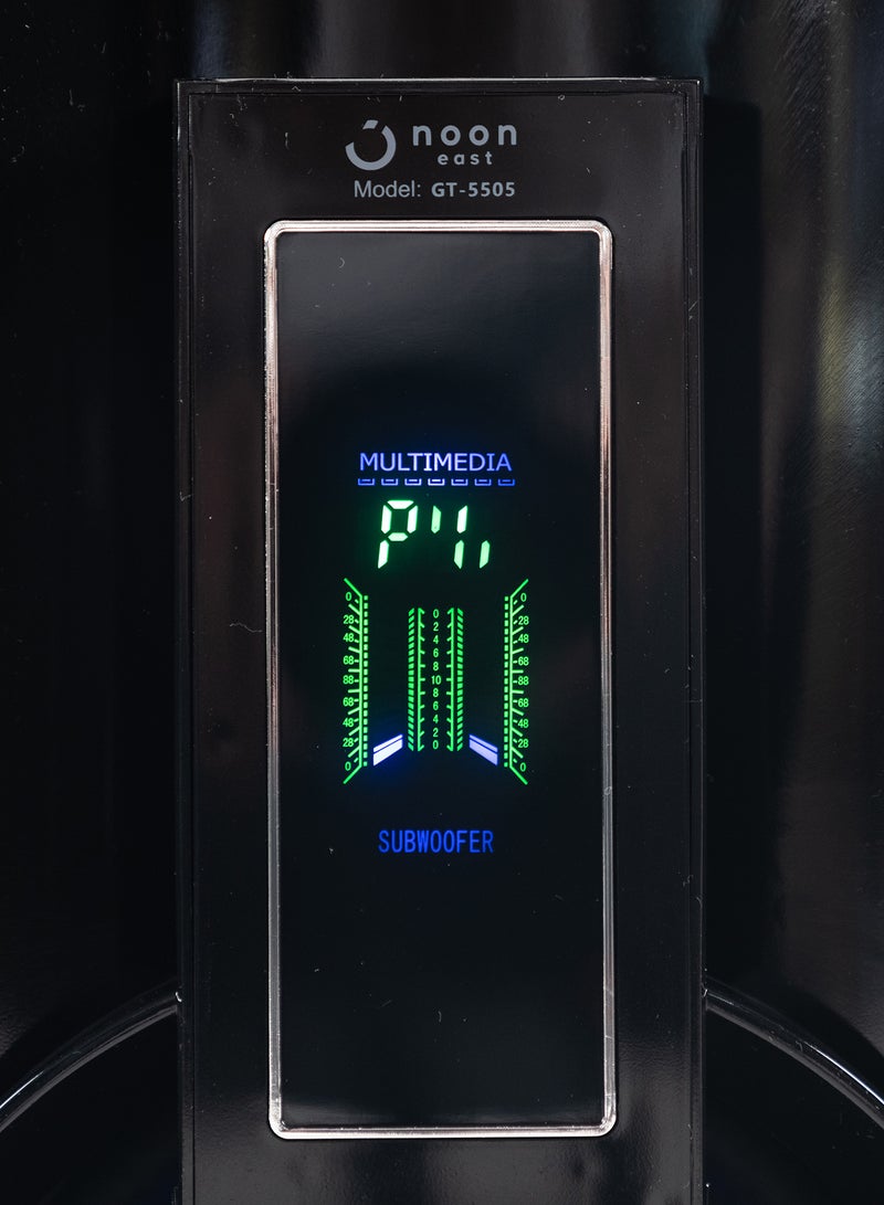 Noon East - 5.1 Groove Multimedia Speaker Bluetooth Home Theater - RMS 200W, Display, Remote Control, Powerful Bass, AUX, SD And USB Playback GT-5505 Black - Image 1