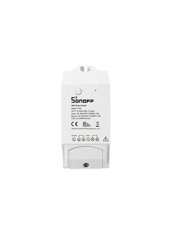 SONOFF DIY TH16 Smart Temperature and Humidity Monitoring Wi-Fi Switch Works With The Google Assistant Amazon Ech Google Home White 0.085kg - Image 1