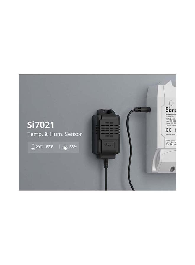 SONOFF DIY Si7021 Temperature & Humidity Measuring Sensor Plug-in With TH10/TH16 Temperature Measuring -10 C to +85 C Humidity Measuring 0 to 80% RH 0.5 cm Cable Black 8cm - Image 4