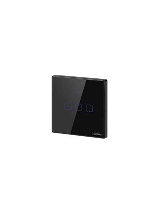 T3UK1C-TX 86 3- Gang Way Smart WiFi Switch RF433 Remote Control Compatible with Alexa Google Home Black 10.2×10.2×4.6cm - v1637649135/N36238762A_1