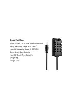 SONOFF DIY AM2301 Temperature and Humidity Sensor Temp. Sensor Type: Resistive (-40 C to +80 C) Humidity Sensor Type: Capacitive (0 to 99.9%RH) 50cm Cable Black 3.5x8x5cm  - Image 4