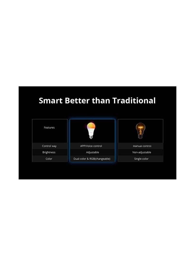 SONOFF LBS B02-B-A60 Wi-Fi Smart LED Bulb E27 9W 806lm 10000hrs LED Compatible Alexa and Google Assistant SmartThings Android & iOS White 60x118mm  - Image 5