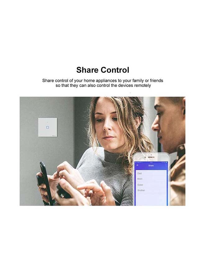 SONOFF T1UK2C-TX 2-Gang Way Smart WiFi Wall Light Switch Compatible with Google Home Nest & Alexa White  - Image 3
